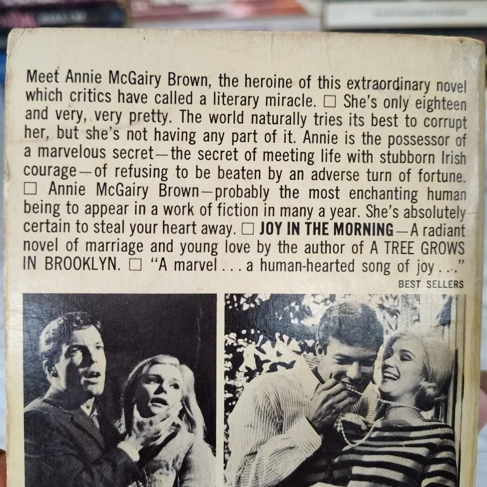 Joy in the Morning Betty Smith 1965 Bantam Paperback Historical‎ Fiction
